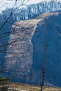 Mountain Valley Pipeline Going Over a Steep Mountain -2 Royalty Free Stock Photo